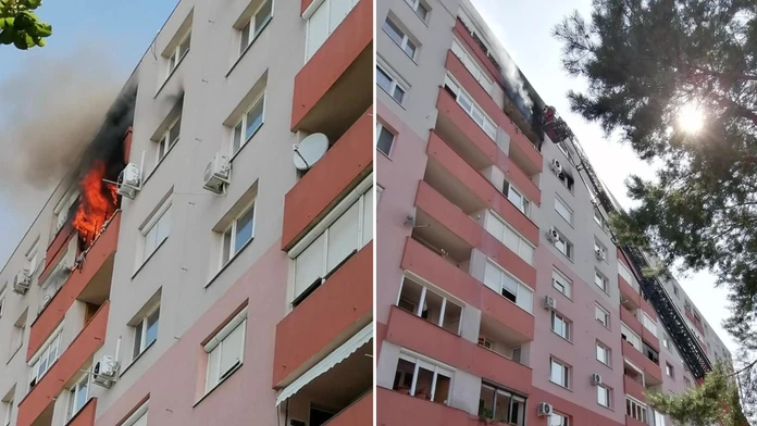 Požiar bytu na juhu Slovenska. Hasiči z bytovky evakuovali 135 ľudí a jedného hada