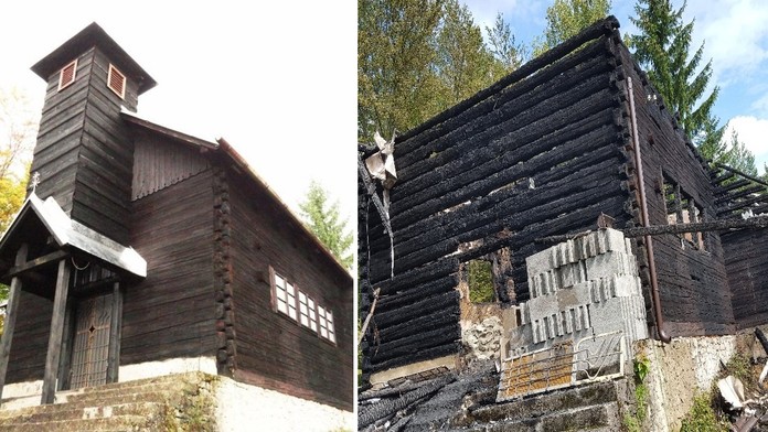 Drevený kostolík v Hornej Maríkovej 