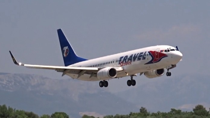 Lietadlo spoločnosti Travel Service. (ilustračné foto)