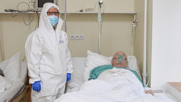 Na covidovom oddelení v nemocnici Svet zdravia Rimavská Sobota.