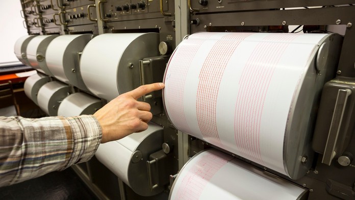 Seizmologické zariadenie na meranie zemetrasení.