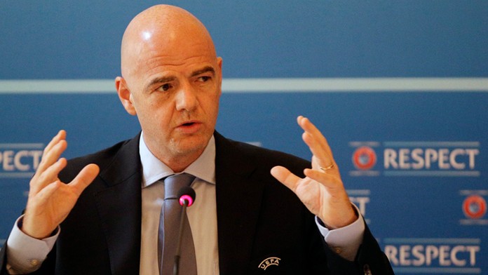 Generálny sekretár Európskej futbalovej únie (UEFA) Gianni Infantino.