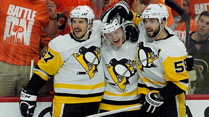 Pittsburgh spečatil postup v šiestom dueli na ľade Flyers.