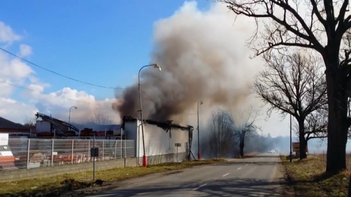 Požiar v Leviciach. 