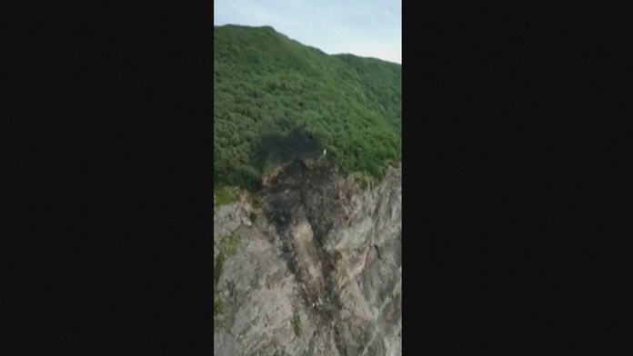 Miesto havárie ruského lietadla na Kamčatke