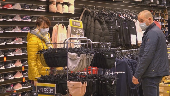 Obchod v maďarskom meste Györ.