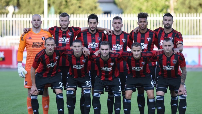 Tímová fotografia Spartaka Trnava pred zápasom s Mostarom.