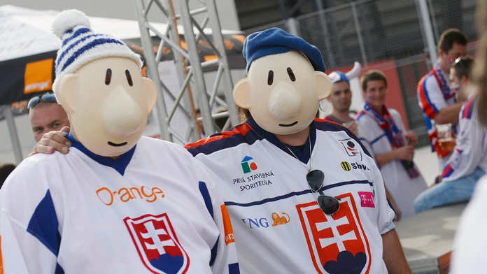 Slovenskí fanúšikovia.