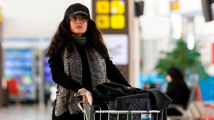 Salma Hayek na almerijskom letisku