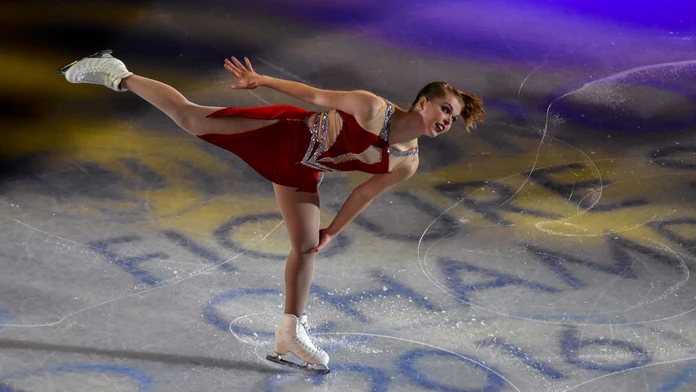 Nicole Rajičová počas svojej voľnej jazdy.