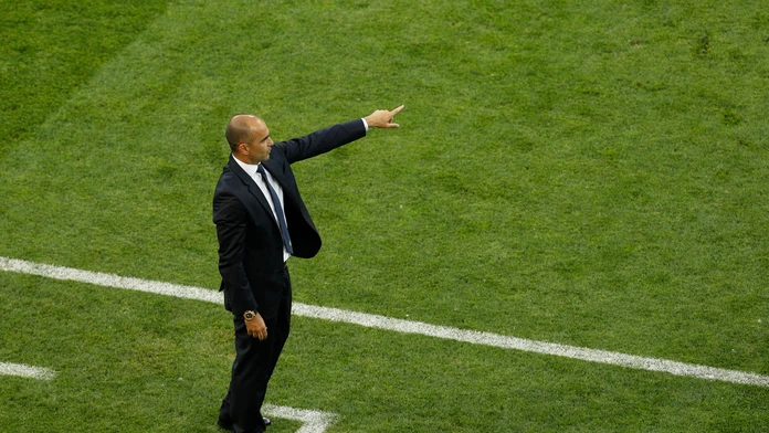 Kouč Belgicka Roberto Martinez počas zápasu proti Paname na MS 2018.