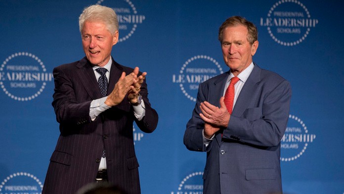 Bill Clinton a George W. Bush. 