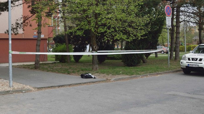 Miesto útoku kyselinou v Nových Zámkoch