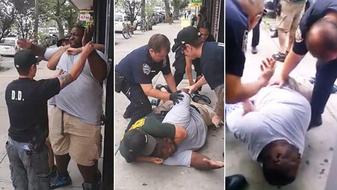 Zatýkanie černocha v júli 2014.