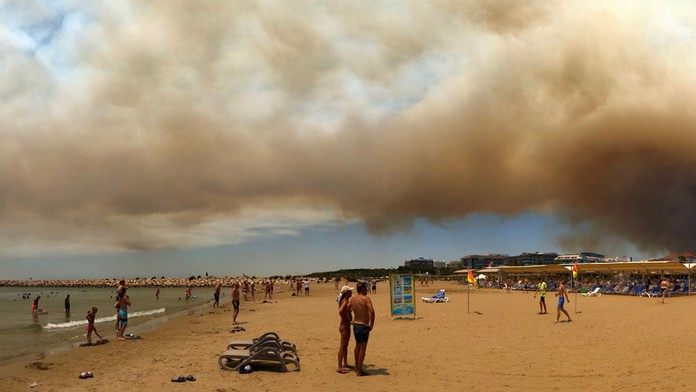Požiare v okolí tureckého mesta Antalya.