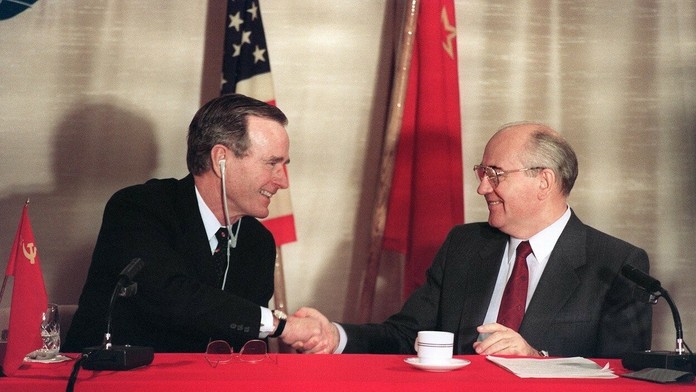 George Bush a Michail Gorbačov