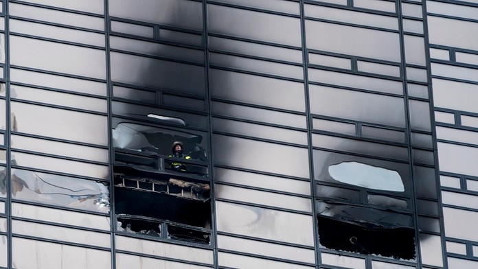 Požiar v Trump Tower.
