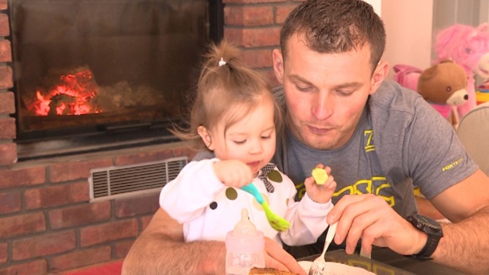 Štefan Svitko s dcérou.