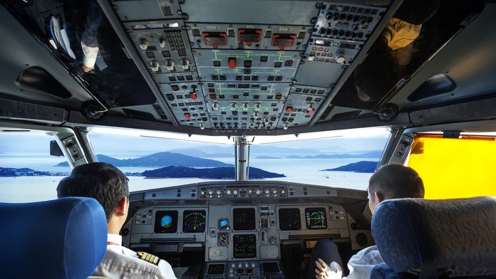 Pohľad z kabíny lietadla (ilustračné snímka).