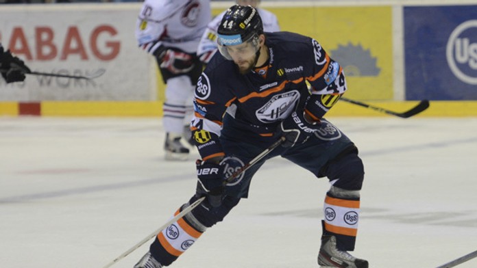 Gabriel Spilar (Košice) v zápase 38. kola Tipsport ligy HC´05 iClinic Banská Bystrica.