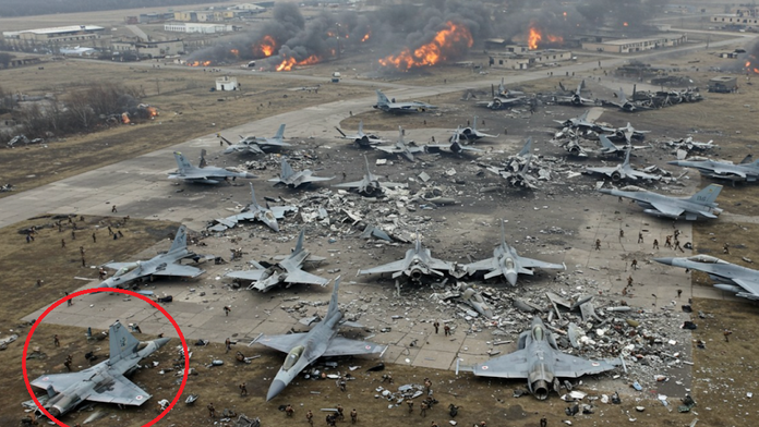 Ruská propaganda zlyhala. Falošná snímka zničených ukrajinských stíhačiek F-16 obsahovala detskú chybu