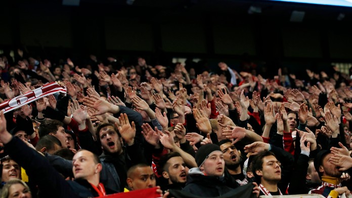 Fanúšikovia Bayernu počas zápasu