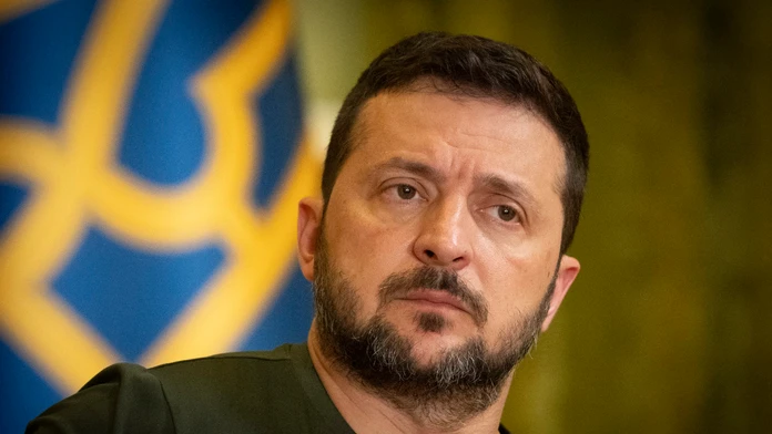 Na snímke ukrajinský prezident Volodymyr Zelenskyj.