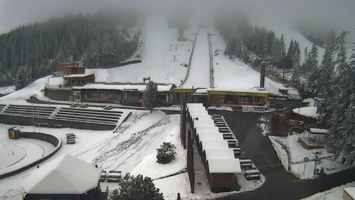 Aktuálna snímka zo Štrbského plesa