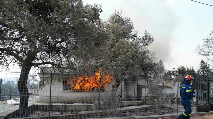 Lesné požiare v Grécku