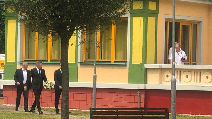 Bohumil Hanzel so svojou manželkou.