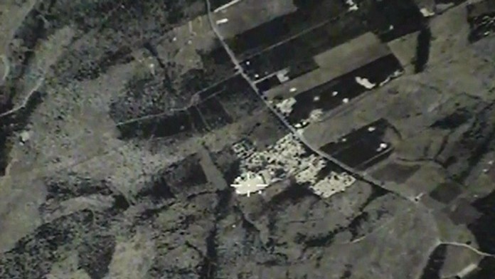 Záber na ciele bombardované ruskými silami.