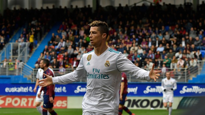 Cristiano Ronaldo sa raduje po svojom druhom góle do siete Eibaru.