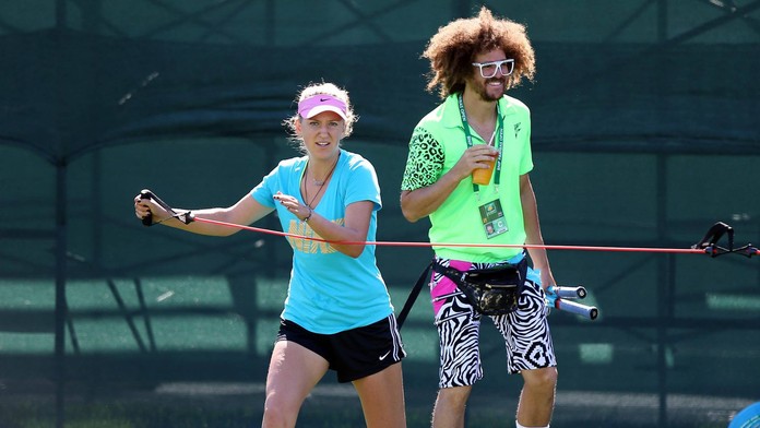 Viktória Azarenková a rapper RedFoo 