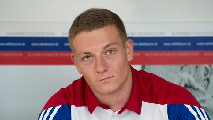 Šprintér Ján Volko počas tlačovej konferencie pred odletom na XI. ME do 23 rokov.
