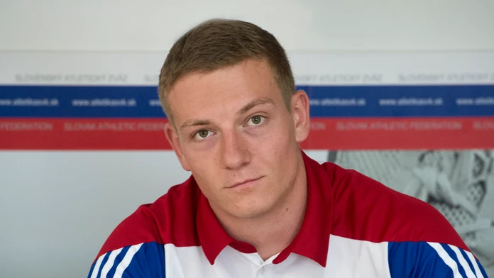 Šprintér Ján Volko počas tlačovej konferencie pred odletom na XI. ME do 23 rokov.