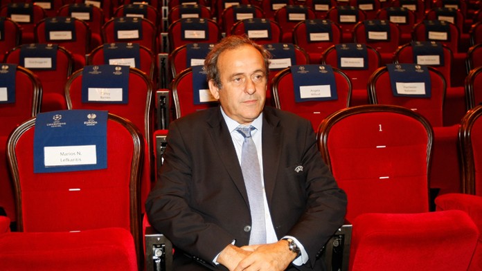 Prezident UEFA Michel Platini na archívnej snímke.
