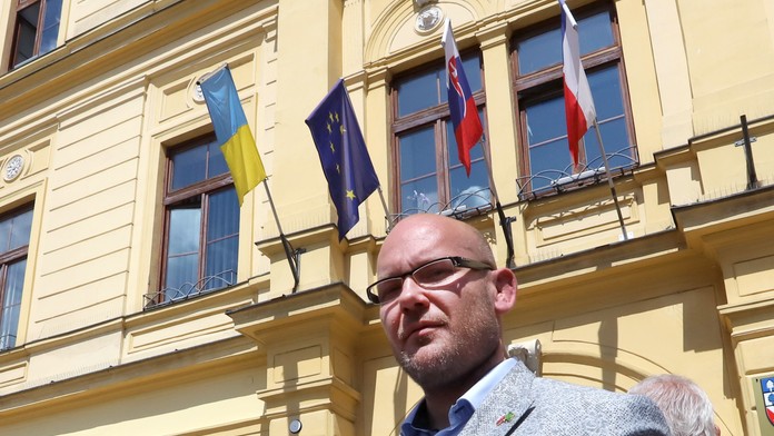 Kandidát na post predsedu Banskobystrického samosprávneho kraja Marek Kotleba. 