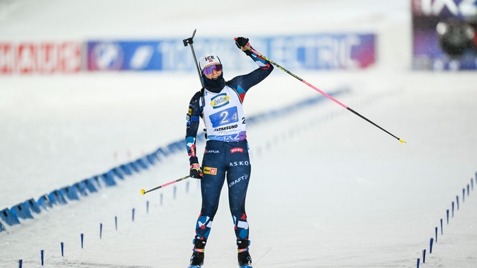 Slovenky predviedli v štafete skvelý strelecký výkon, no na prvú desiatku to nestačilo