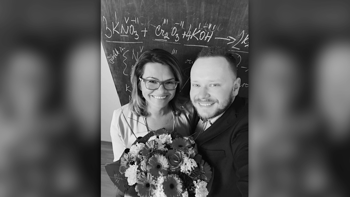 Martin so zosnulou Máriou.