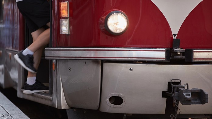 Električka v Prahe.