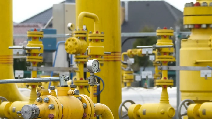 Plynová stanica spoločnosti Gaz-System v poľskej obci Rembelszczyzna.