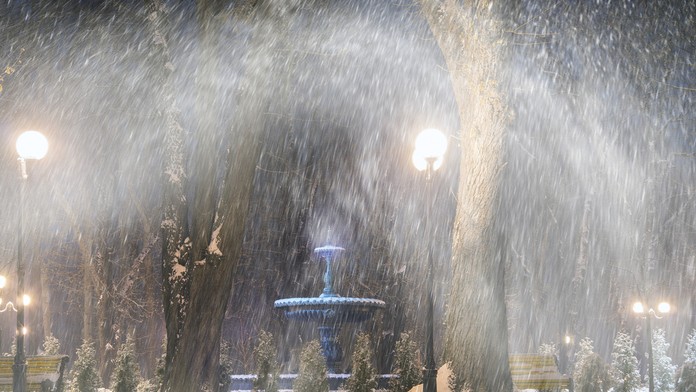 Silný vietor v Kyjeve.