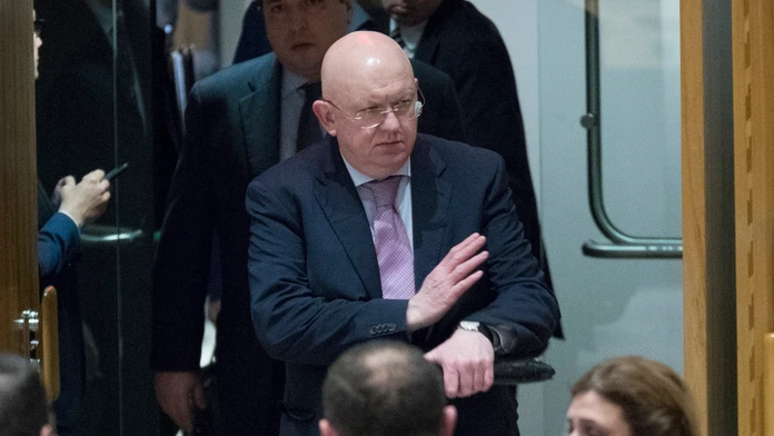 Ruský veľvyslanec pri OSN Vasilij Nebenzia.