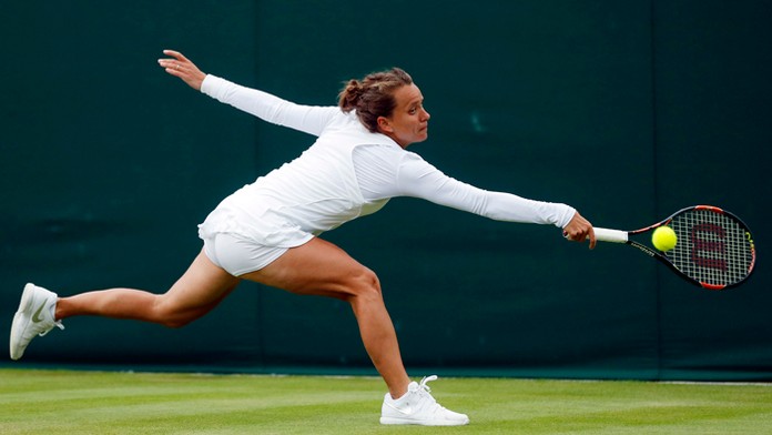Česká tenistka Barbora Strýcová na Wimbledone.