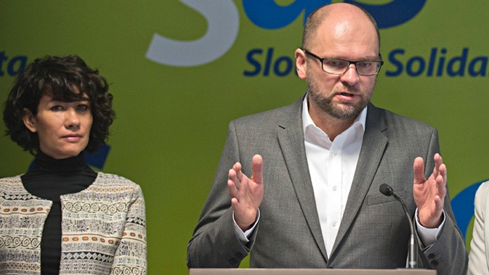 Lucia Nicholsonová a Richard Sulík na archívnej snímke.