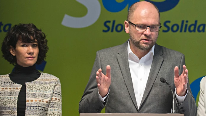 Lucia Nicholsonová a Richard Sulík na archívnej snímke.