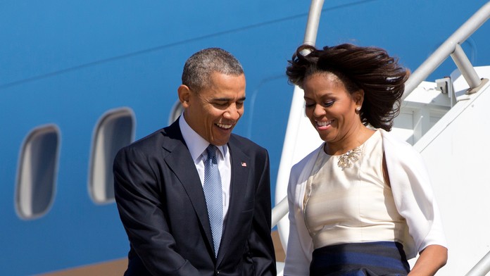 Obama zachránil svoju manželku Michelle pred trapasom na letisku v Houstone