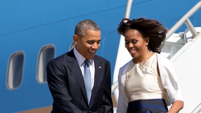 Obama zachránil svoju manželku Michelle pred trapasom na letisku v Houstone