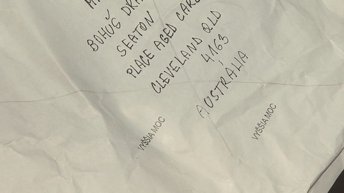 Vrátený list s čudným razítkom. 