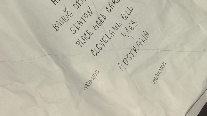 Vrátený list s čudným razítkom. 